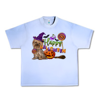 Grape Ice Happy Halloween With Yorkshire Terrier Dog Urban Heavy Tee - LillyAllenDesigns