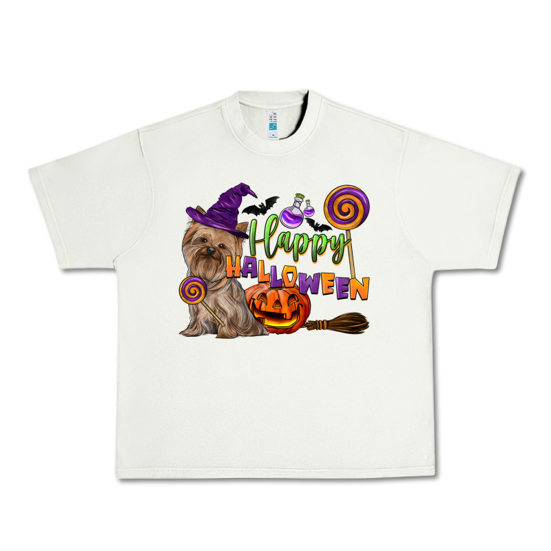Happy Halloween With Yorkshire Terrier Dog Urban Heavy Tee by LillyAllenDesigns | Teevron