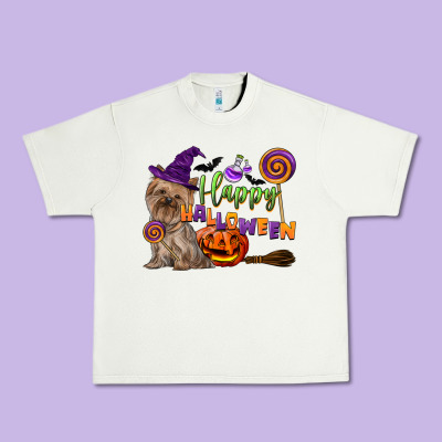 Happy Halloween With Yorkshire Terrier Dog Urban Heavy Tee Designed By Lillyallendesigns