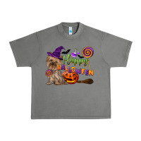 Tornado Happy Halloween With Yorkshire Terrier Dog Urban Heavy Tee - LillyAllenDesigns