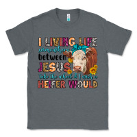 Charcoal Heather i living life somewhere between jesus take the whe Classic Tee - LillyAllenDesigns