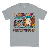 Heather Grey i living life somewhere between jesus take the whe Classic Tee - LillyAllenDesigns