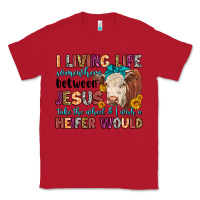 Red i living life somewhere between jesus take the whe Classic Tee - LillyAllenDesigns