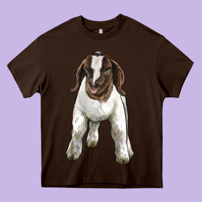 Baby Boer Goat Heavy Core Tee Designed By Lillyallendesigns