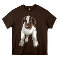 Chocolate Brown baby boer goat Heavy Core Tee - LillyAllenDesigns