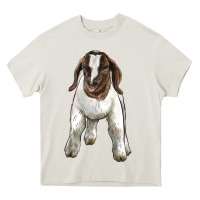 Cream baby boer goat Heavy Core Tee - LillyAllenDesigns