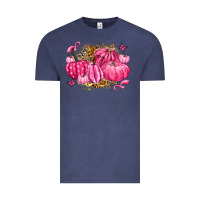 Vintage Denim breast cancer awareness pink pumpkins Vintage Tee - LillyAllenDesigns