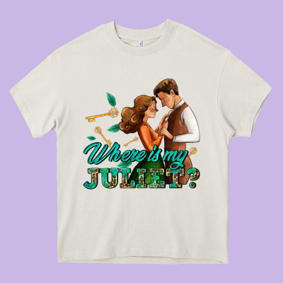 Where Is My Juliet Heavy Core Tee Designed By Adodesignshop