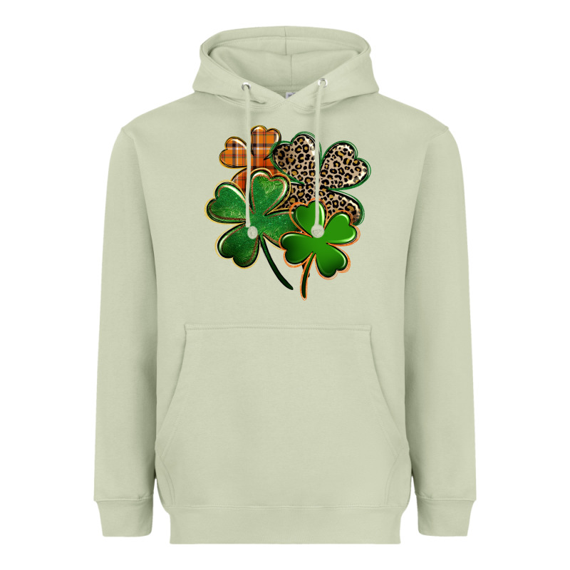 Leopard Shamrock Heavyweight Hoodie by FaDigitalArtStudio | Teevron