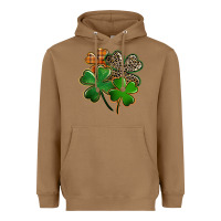 Toasted Coconut leopard shamrock Heavyweight Hoodie - FaDigitalArtStudio