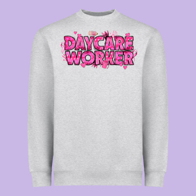 Breast Cancer Daycare Worker Heavyweight Sweatshirt Designed By Texasbilliewilder