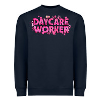 Navy Breast Cancer Daycare Worker Heavyweight Sweatshirt - texasbilliewilder