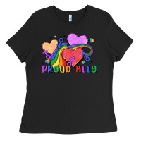 Black proud ally Ladies Tee - MaliasSmallBusiness
