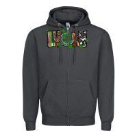 Smoke Lucky horseshoe St. Patrick's Day Zipper Hoodie - CowGirlArtShop
