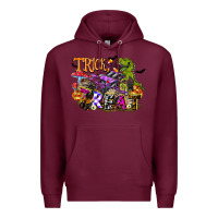 Burgundy trick rawr treat Premium Hoodie - FaDigitalArtStudio