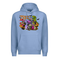 Colony Blue trick rawr treat Premium Hoodie - FaDigitalArtStudio