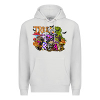 Dove Grey trick rawr treat Premium Hoodie - FaDigitalArtStudio