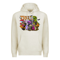 Oatmeal Heather trick rawr treat Premium Hoodie - FaDigitalArtStudio