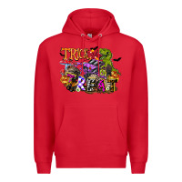 Red trick rawr treat Premium Hoodie - FaDigitalArtStudio