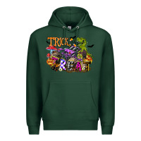 Sports Green trick rawr treat Premium Hoodie - FaDigitalArtStudio