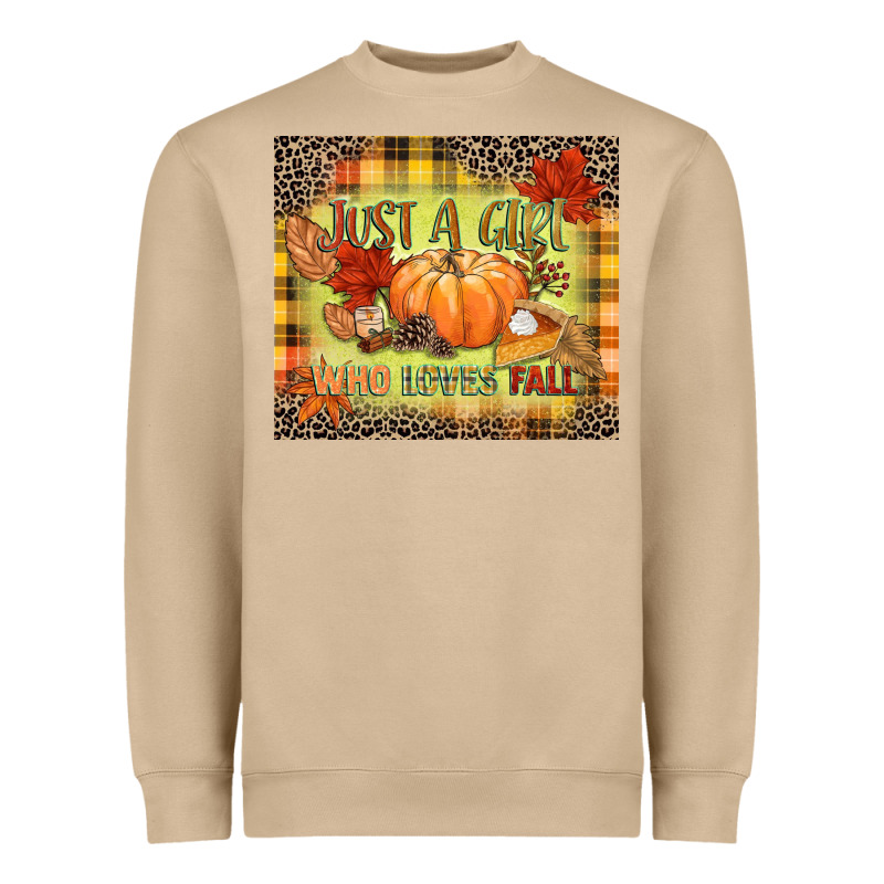 Just A Girl Who Loves Fall Heavyweight Sweatshirt by NancyCooperArtShop | Teevron