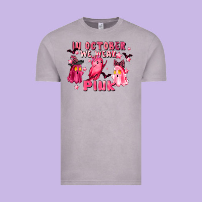 In October We Wear Pink Vintage Tee Designed By Lillyallendesigns