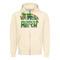 Sandshell Blessed women are born in March Zipper Hoodie - CowGirlArtShop