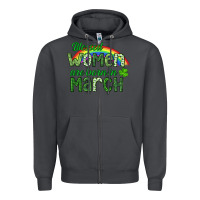 Smoke Blessed women are born in March Zipper Hoodie - CowGirlArtShop