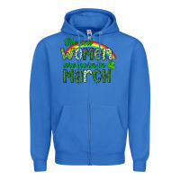 True Royal Blessed women are born in March Zipper Hoodie - CowGirlArtShop