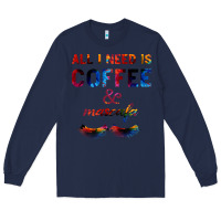 Navy All I Need Is Coffee And Mascara Long Sleeve Tee - Bettercallsaul