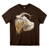 Chocolate Brown kiko goat face Heavy Core Tee - LillyAllenDesigns