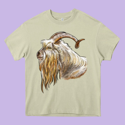 Kiko Goat Face Heavy Core Tee Designed By Lillyallendesigns