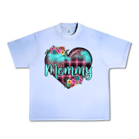 Grape Ice mommy leopard turquoise heart Urban Heavy Tee - JahusDesignShop