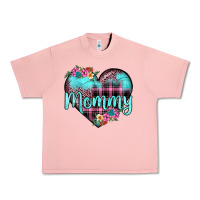 Mommy Leopard Turquoise Heart Urban Heavy Tee | Teevron