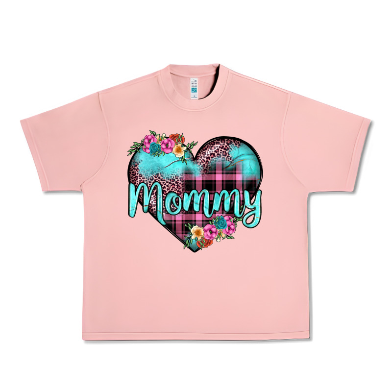 Mommy Leopard Turquoise Heart Urban Heavy Tee by JahusDesignShop | Teevron
