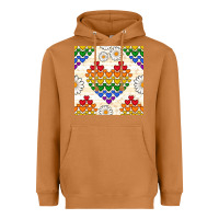 Meerkat Pride lgbtq hearts and daisy seamless pattern Heavyweight Hoodie - BundleAndBundleShop