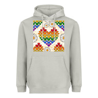 Moon Dust Pride lgbtq hearts and daisy seamless pattern Heavyweight Hoodie - BundleAndBundleShop