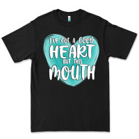 Black i have got a good heart but this mouth Premium Tee - MaliasSmallBusiness