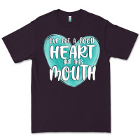 Plum i have got a good heart but this mouth Premium Tee - MaliasSmallBusiness