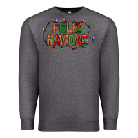 Charcoal Heather Feliz Navidad Premium Sweatshirt - BundleAndBundleShop