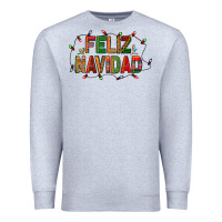 Heather Grey Feliz Navidad Premium Sweatshirt - BundleAndBundleShop