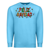 Ocean Blue Feliz Navidad Premium Sweatshirt - BundleAndBundleShop