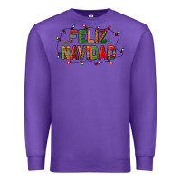 Purple Feliz Navidad Premium Sweatshirt - BundleAndBundleShop