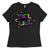 Black autism teacher pencil Ladies Tee - MaliasSmallBusiness