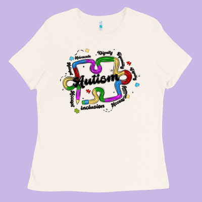 Autism Teacher Pencil Ladies Tee Designed By Maliassmallbusiness