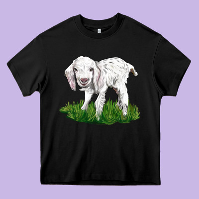 Baby Angora Goat Heavy Core Tee Designed By Lillyallendesigns