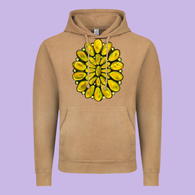 Yellow  Gemstone Jewelny Vintage Hoodie Designed By Ranaportraitstore