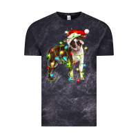 Cloud Black christmas chocolate boston terrier Vintage Tee - LillyAllenDesigns