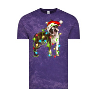 Cloud Purple christmas chocolate boston terrier Vintage Tee - LillyAllenDesigns