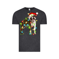 Vintage Black christmas chocolate boston terrier Vintage Tee - LillyAllenDesigns